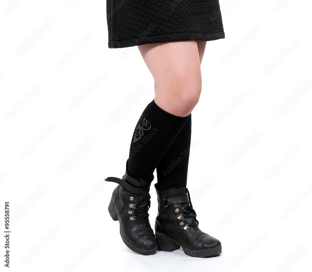 boots on white boots on white