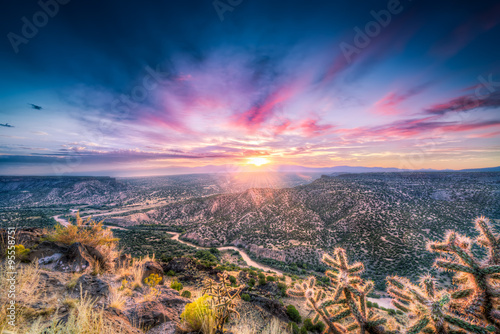 New Mexico Sunrise Over the Rio Grande River photo