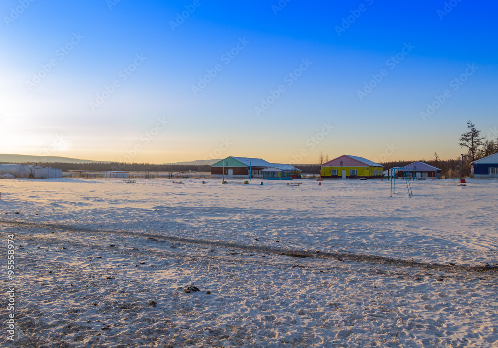 Fototapeta premium winter rural landscape