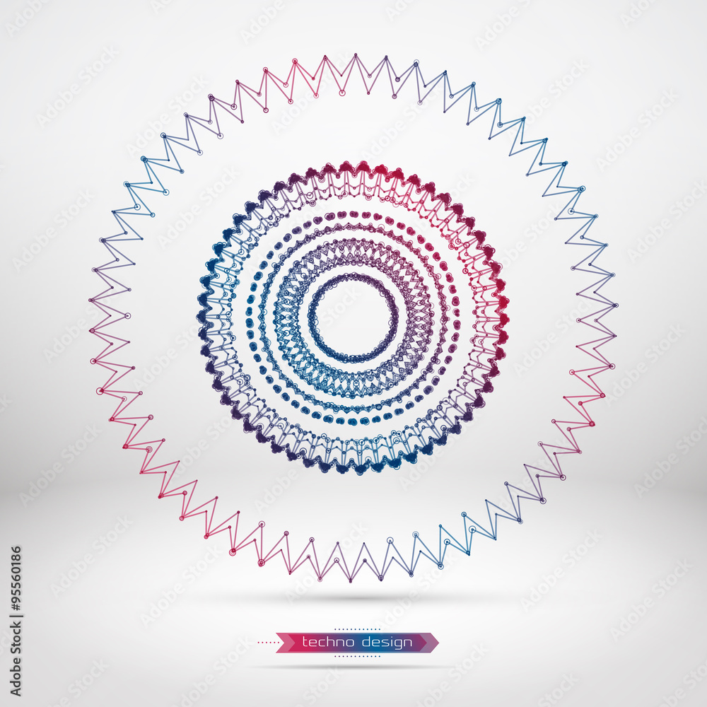 Abstract Geometric Polygonal Shape. Vector Science Background. Futuristic Technology Background. Connecting Dots and Lines Structure Abstract Geometric Polygonal Shape. Vector Science Background. Futuristic Technology Background. Connecting Dots and Lines Structure