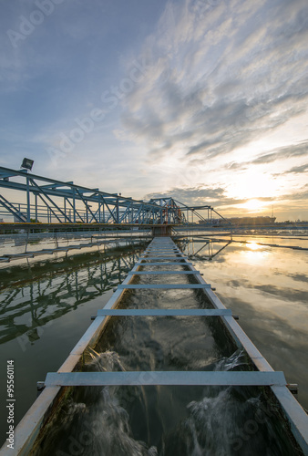 Water Treatment Plant at sunset