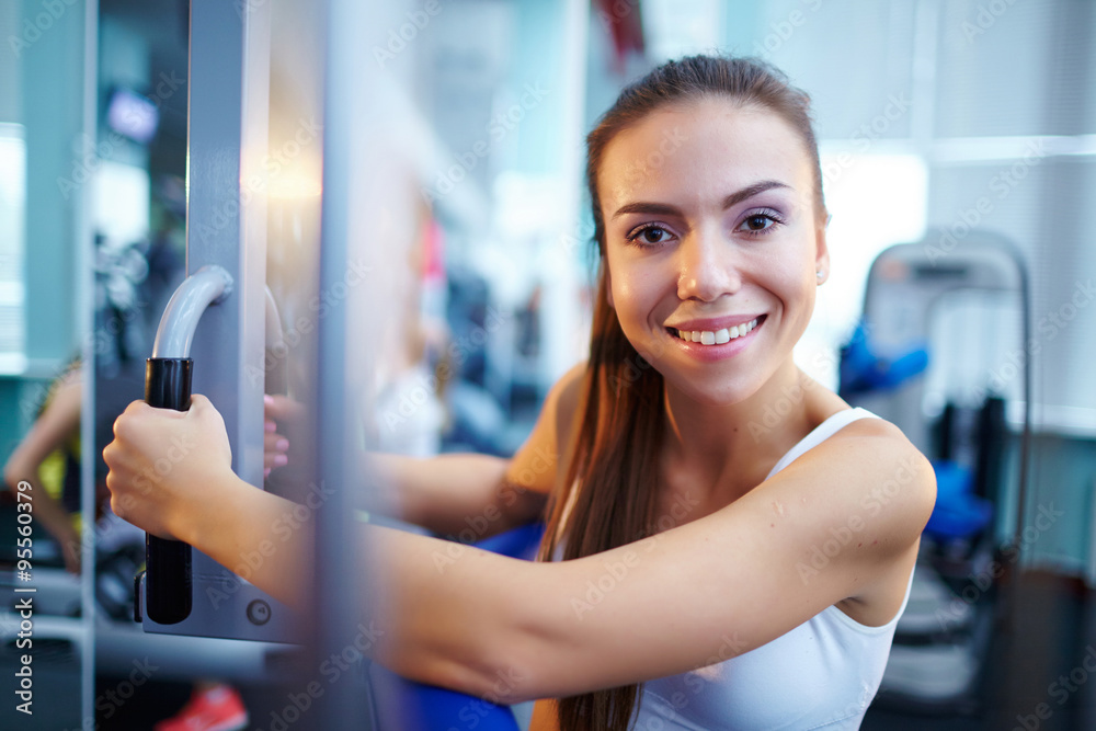 pretty girl training at the gym pretty girl training at the gym
