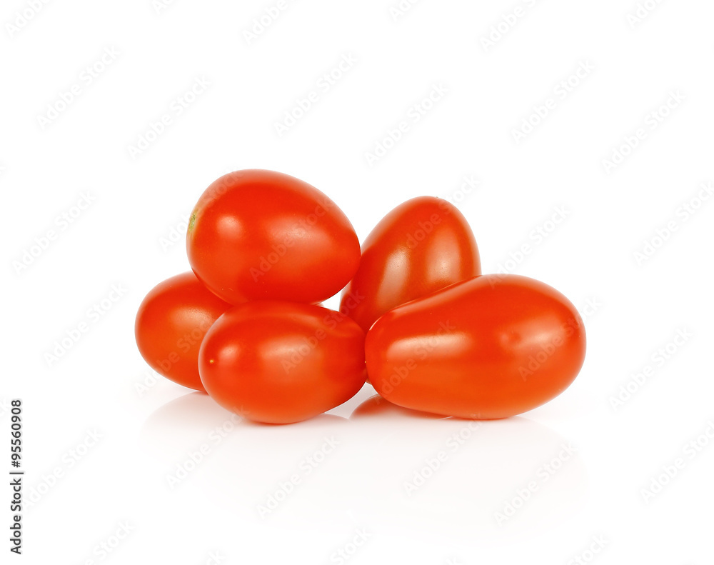 Cherry tomatoes on white background Cherry tomatoes on white background