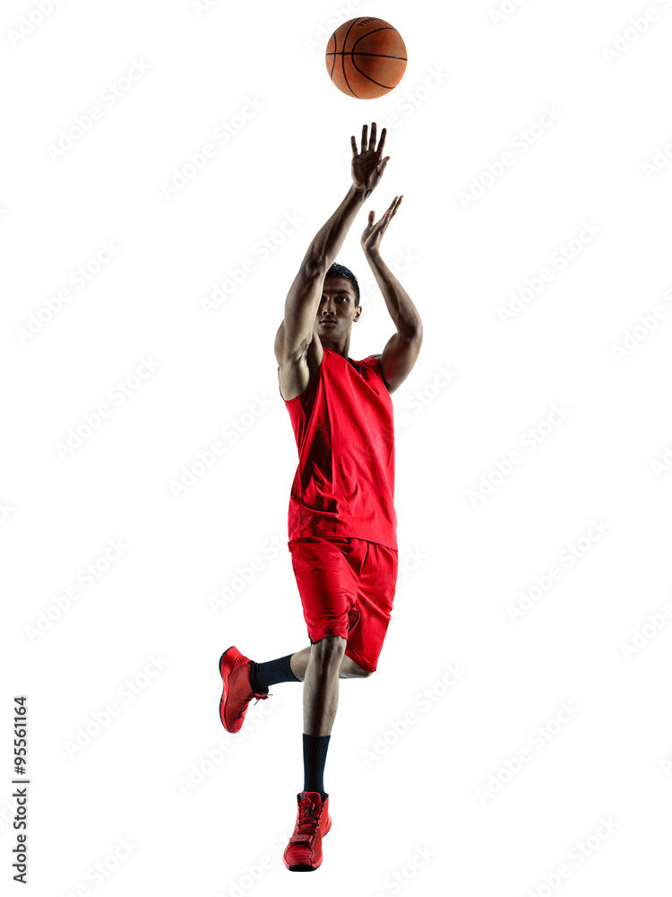 Fototapeta premium man basketball player isolated silhouette