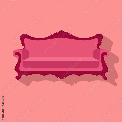 flat sofa. home sofa icon