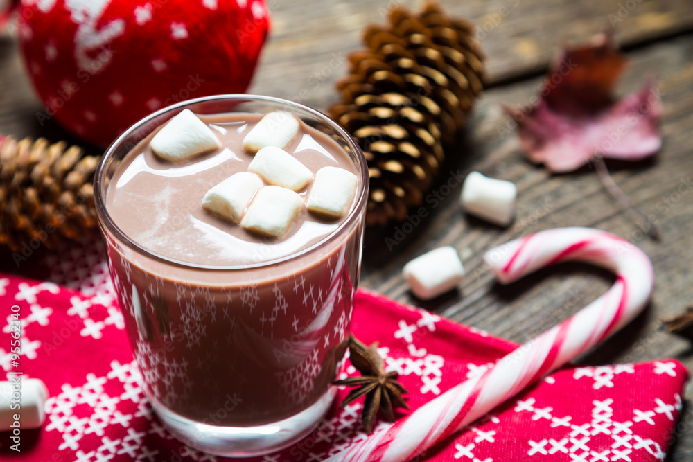 Cocoa with marshmallows, Christmas treats