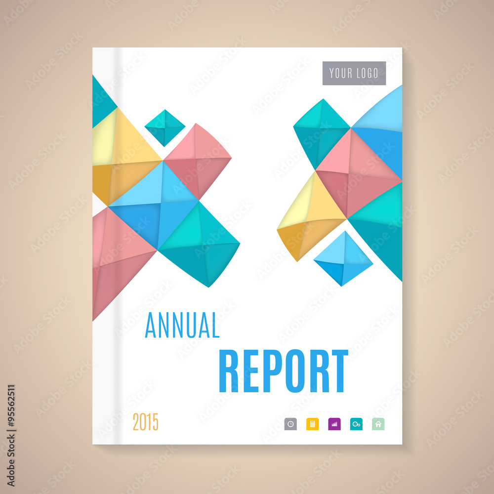 Fototapeta premium Annual Report Cover vector illustration