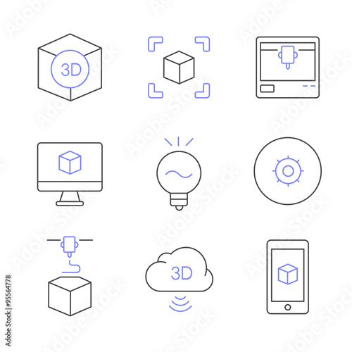 print icon set