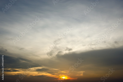 Fototapeta Naklejka Na Ścianę i Meble -  Cloudy sky during evening time