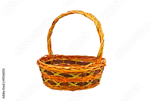 empty basket isolated on white