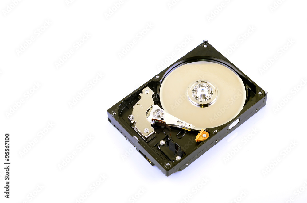 Hard disk isolated on a white background. Hard disk isolated on a white background.