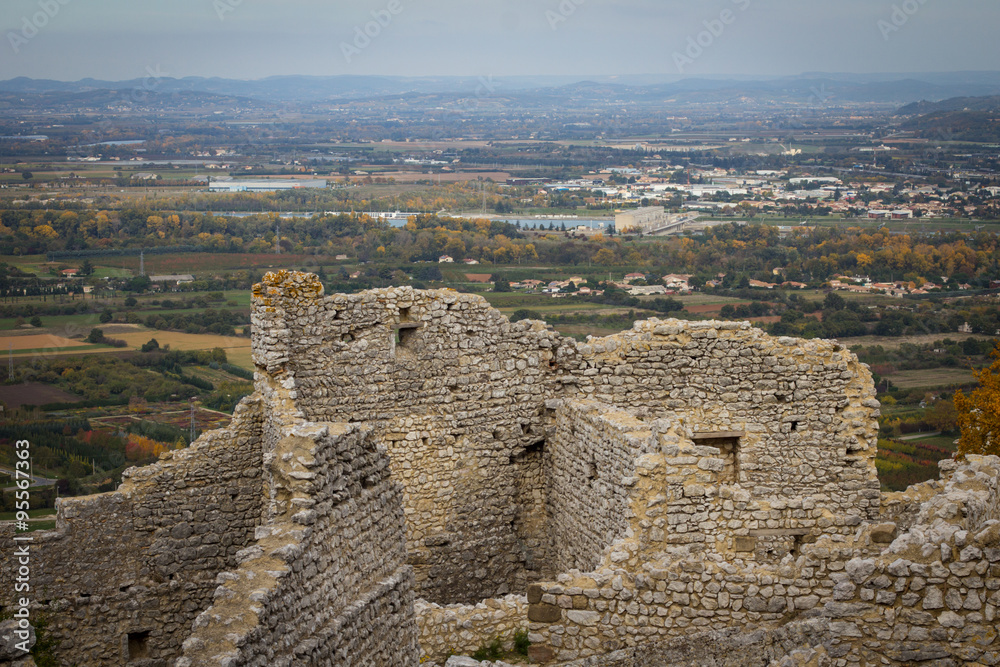 Ruins of the Crussol castle, in France