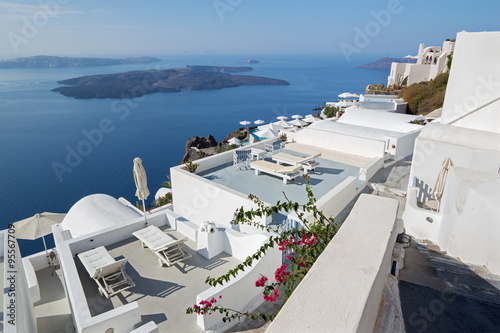 Santorini - The luxury resort in Imerovigili to caldera with the cruises.