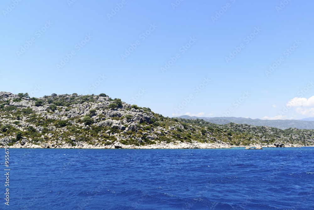 water of Mediterranean Sea off the Turkish coast