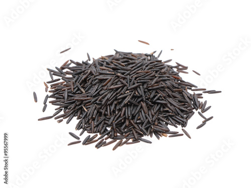 Black Rice On White