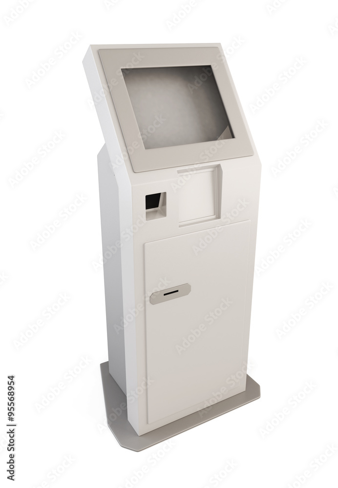 Information terminal with touch screen.3d. Information terminal with touch screen.3d.