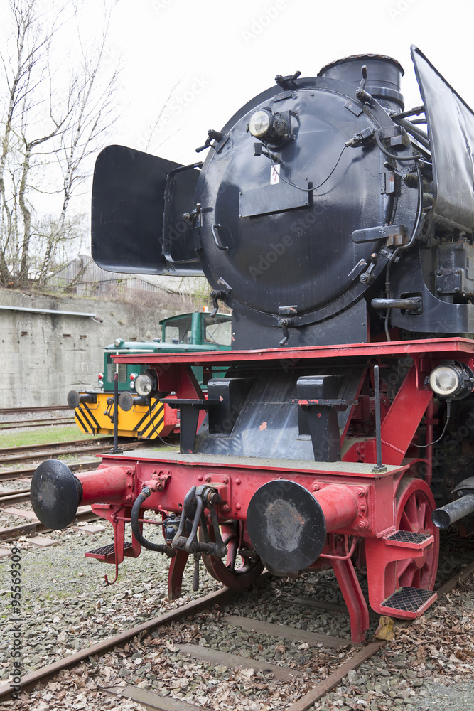 Naklejka premium Old steam locomotive