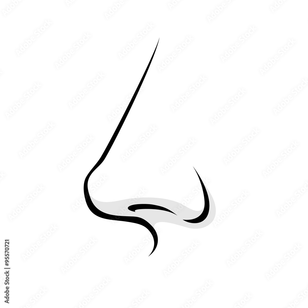 Human nose simple style vector illustration. Human nose simple style vector illustration.