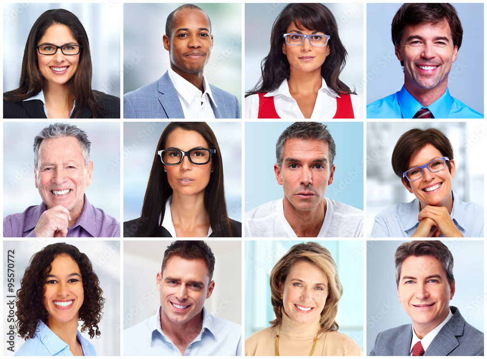 People faces collage. People faces collage.