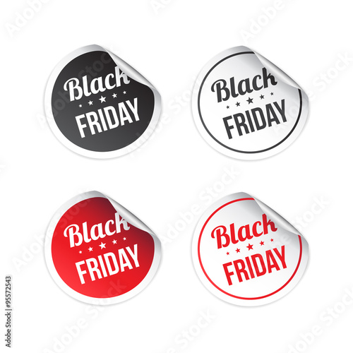 Black Friday Round Stickers