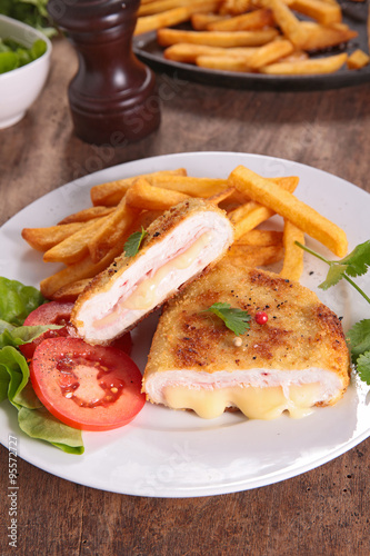 chicken breast with cheese and ham