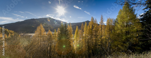Panorama Herbst in der Steiermark Erzberg 