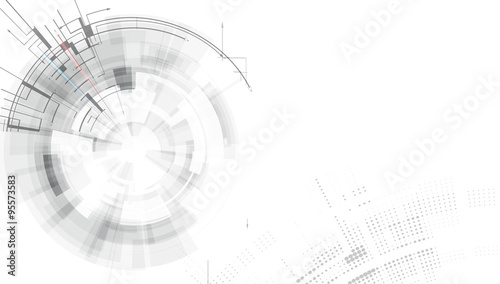 Abstract tech background. Futuristic technology interface. Vector design