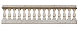 Baroque balustrade (isolated on white background)