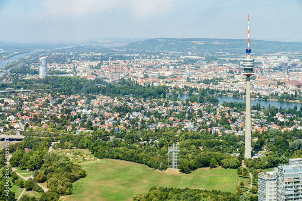 Aerial View Of Vienna City Skyline