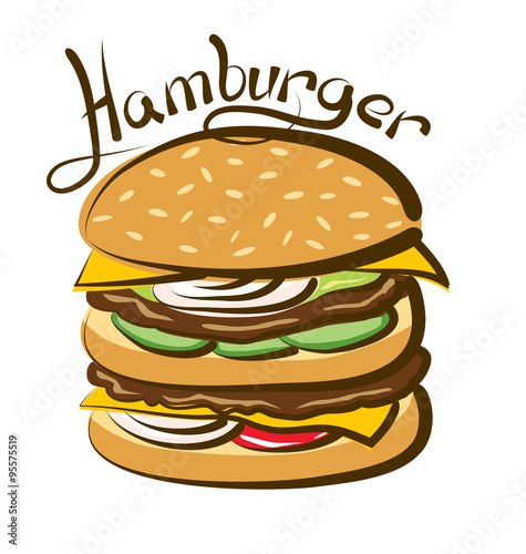 Vector Big Hamburger