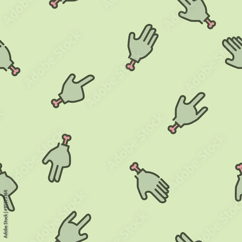 Halloween holidays and zombie theme seamlessvector pattern