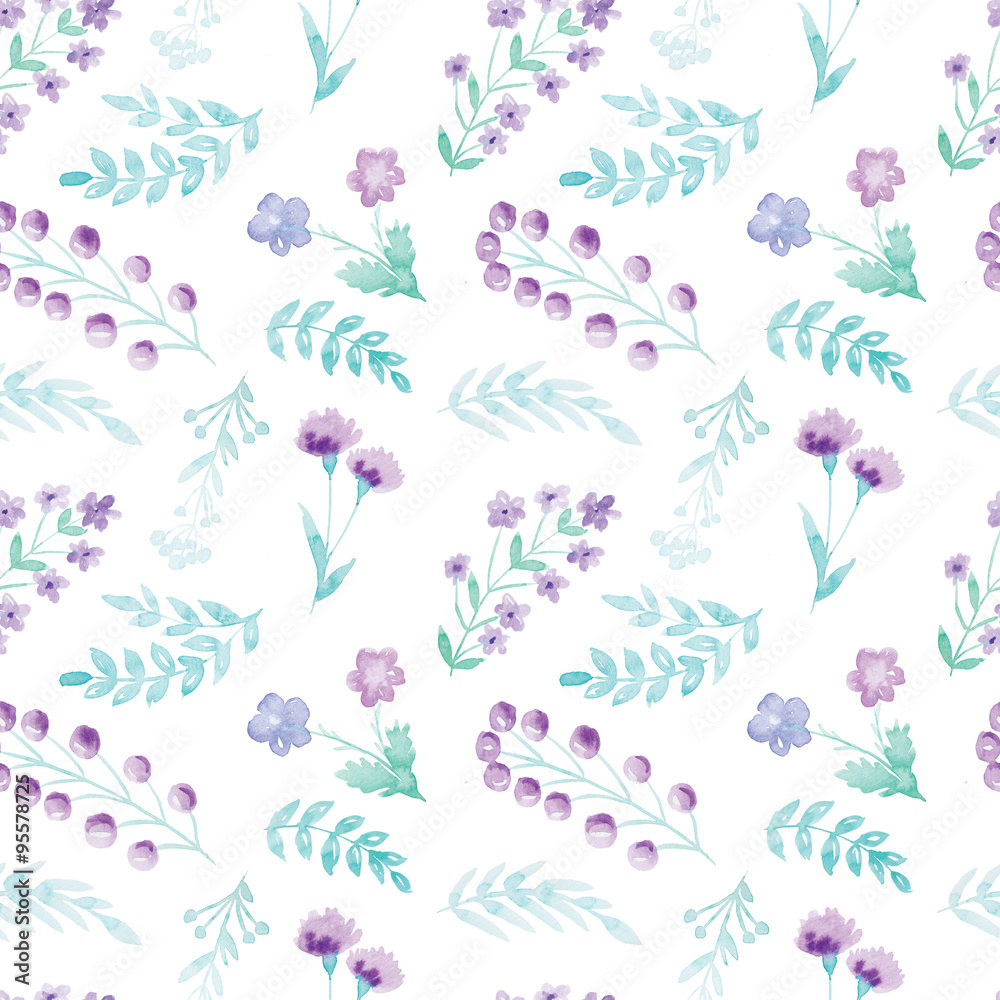 Seamless pattern with violet flower Seamless pattern with violet flower