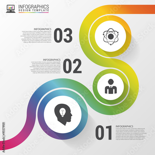 Abstract colorful business path. Timeline infographic template. Vector illustration
