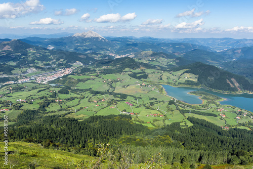 Leniz valley with Urkulu reservoir, Guipuzcoa (Spain) photo