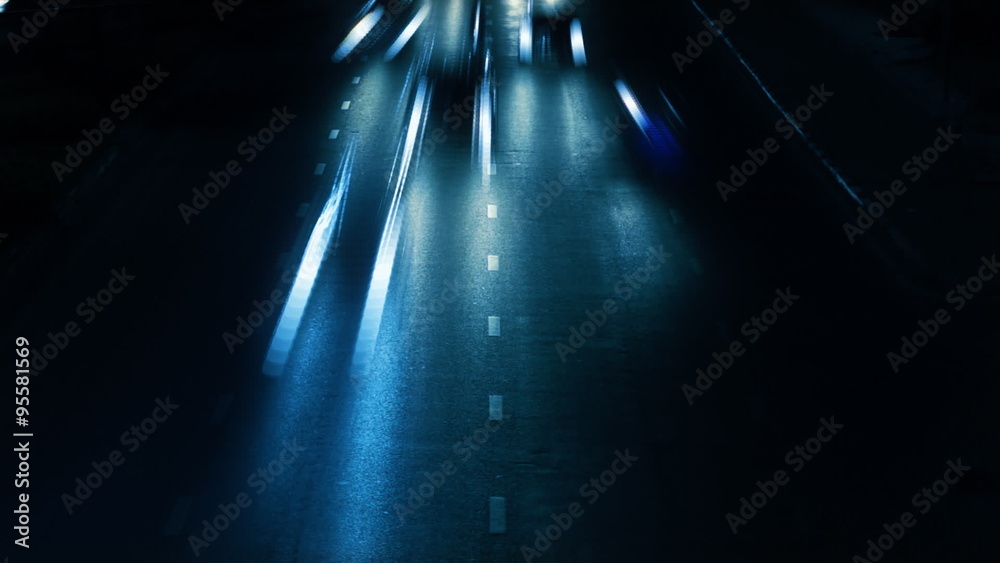 Timelapse traffic jam, loop-ready, seamless loop. FullHD 1080p.