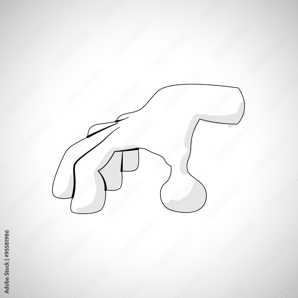 Obraz premium Comics Hand icon