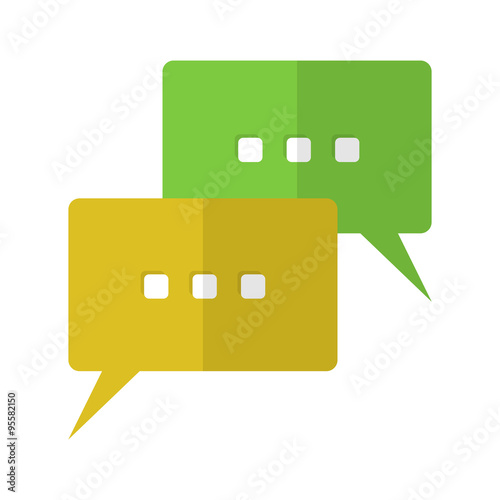 Speech bubbles flat icon