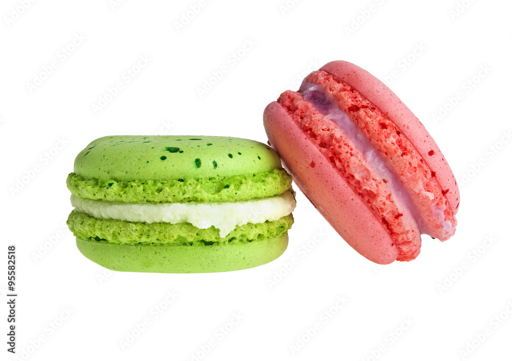 Colorful macaroon isolated on white background Colorful macaroon isolated on white background