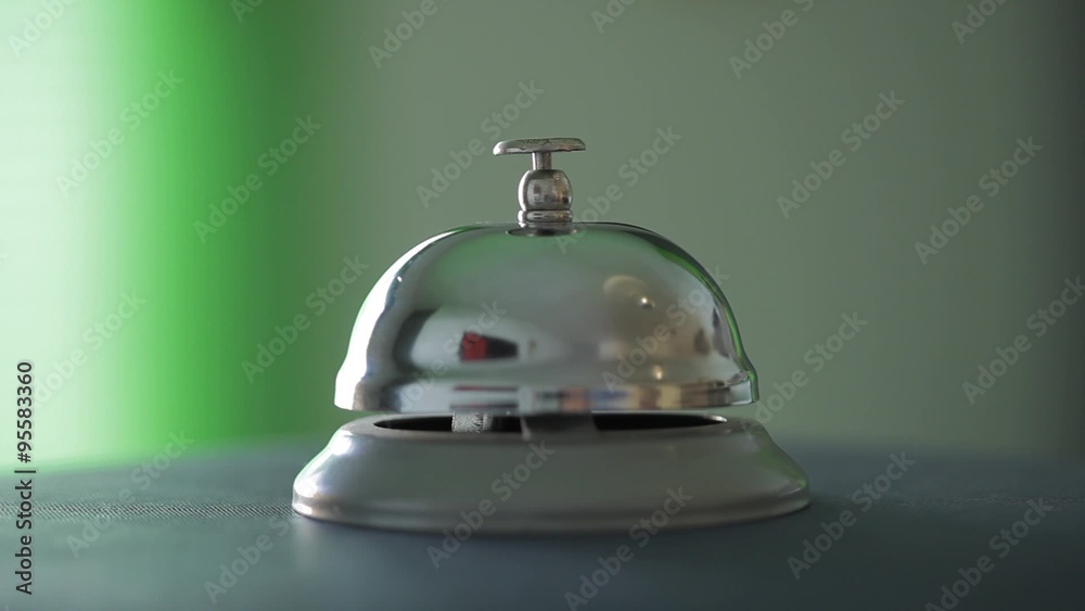 Call at hotel bell - close up Call at hotel bell - close up
