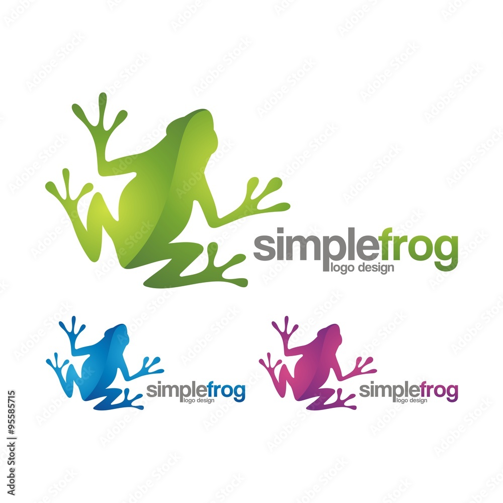 Obraz premium Simple Frog Creative Logo Design