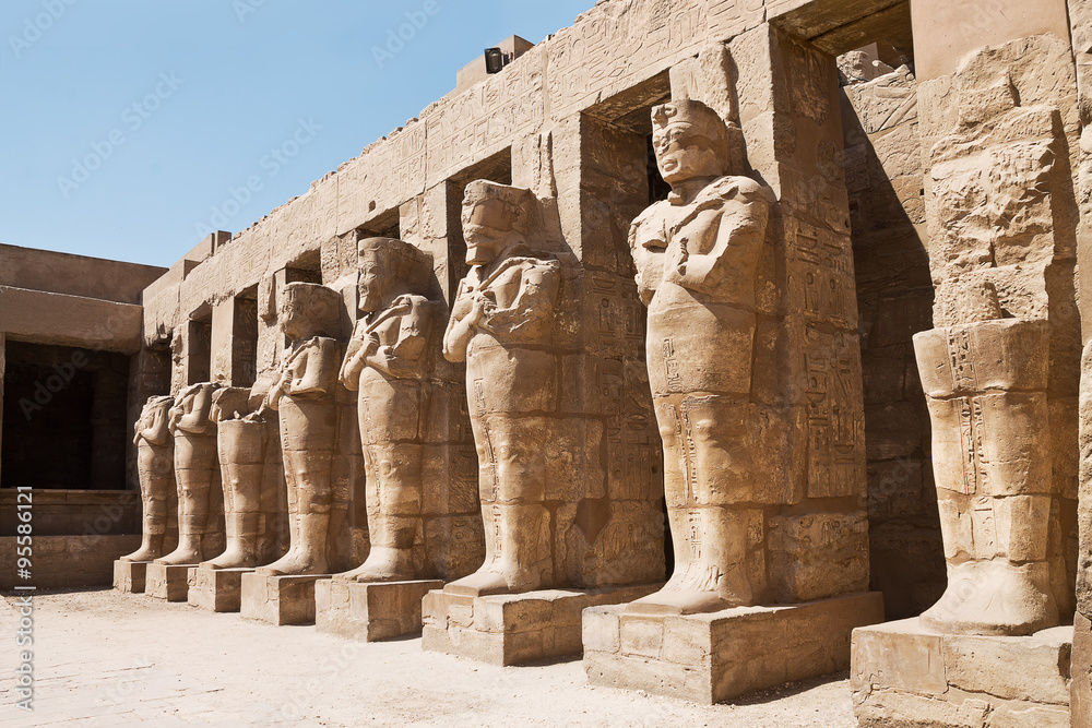 statues of pharaohs in Karnak Temple in Luxor statues of pharaohs in Karnak Temple in Luxor