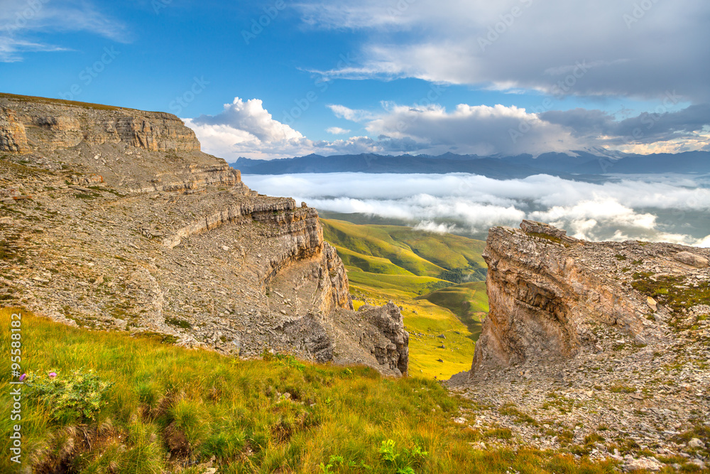 Landscapes of Nothern Caucasus mountains