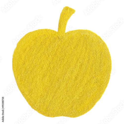 Golden yellow velvet apple fruit symbol isolated photo