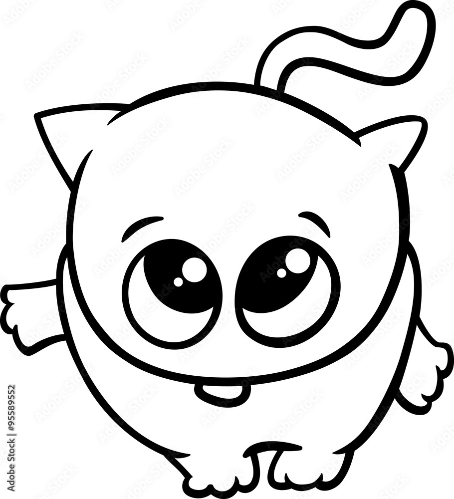 cute cat cartoon coloring page cute cat cartoon coloring page