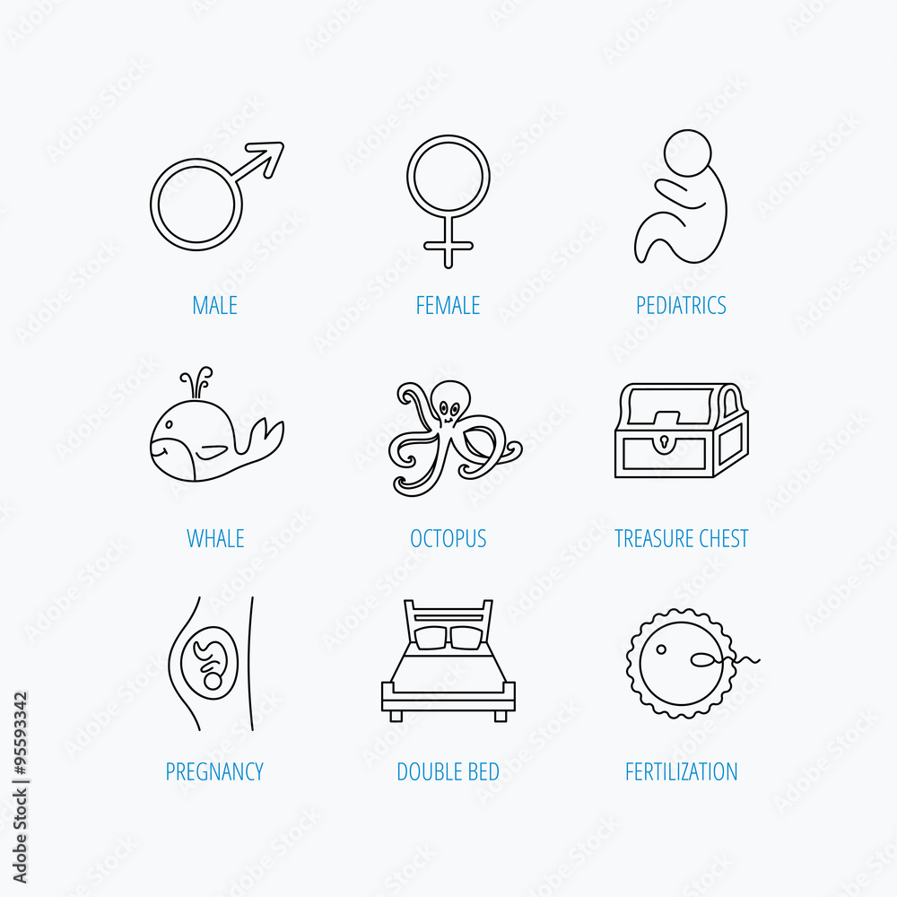 Fertilization, pregnancy and pediatrics icons. Fertilization, pregnancy and pediatrics icons.