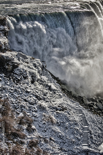 Photography Niagra Falls Icy Stairs