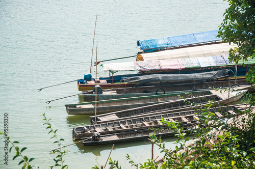 Boat in Makong river photo