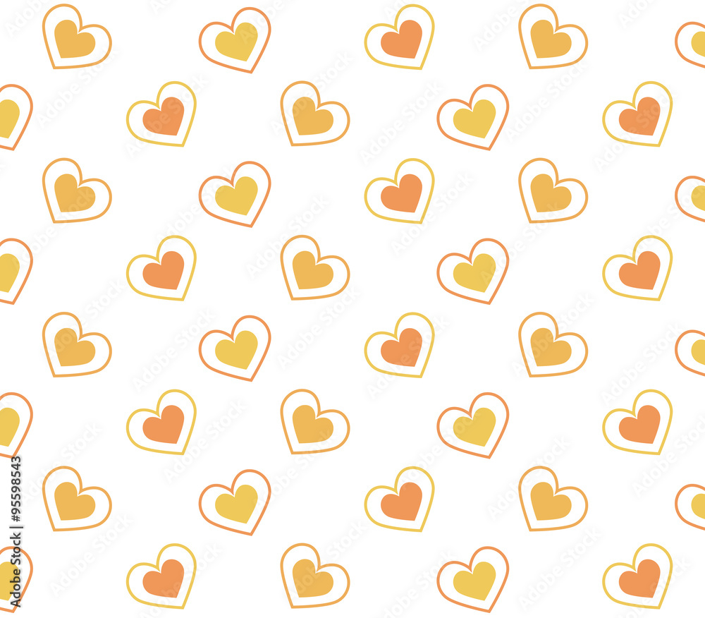 Romantic pattern with hearts. Vector illustration. Background