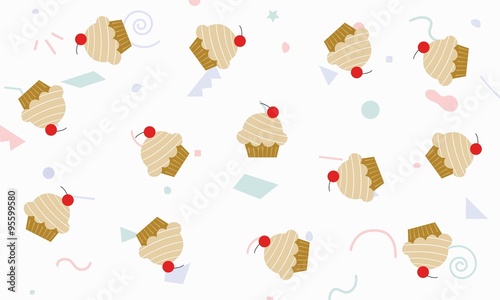 vector pattern cupcake