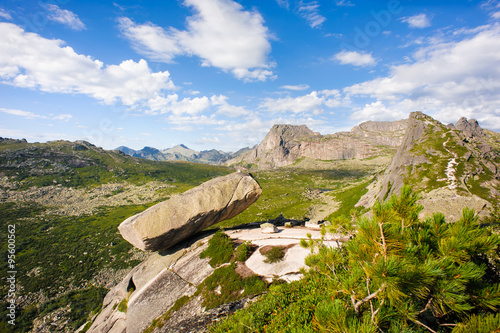 Natural Park Ergaki, Russia, June 29, 2015: the mountain range 